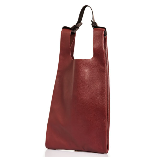Shopping bag in pelle bordeaux - Cinzia Rossi