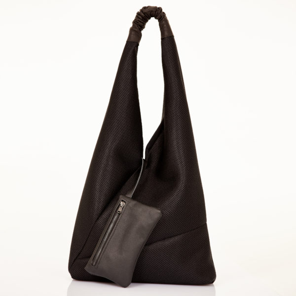 Einkaufstasche aus schwarzem technischem Stoff - Cinzia Rossi