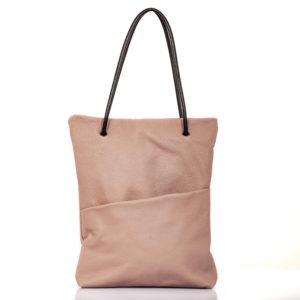Powder pink leather tote bag - Cinzia Rossi