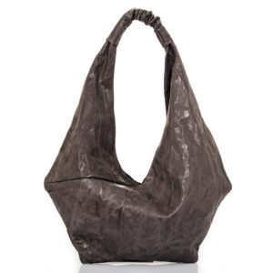 Anthracite leather shopping bag – Cinzia Rossi