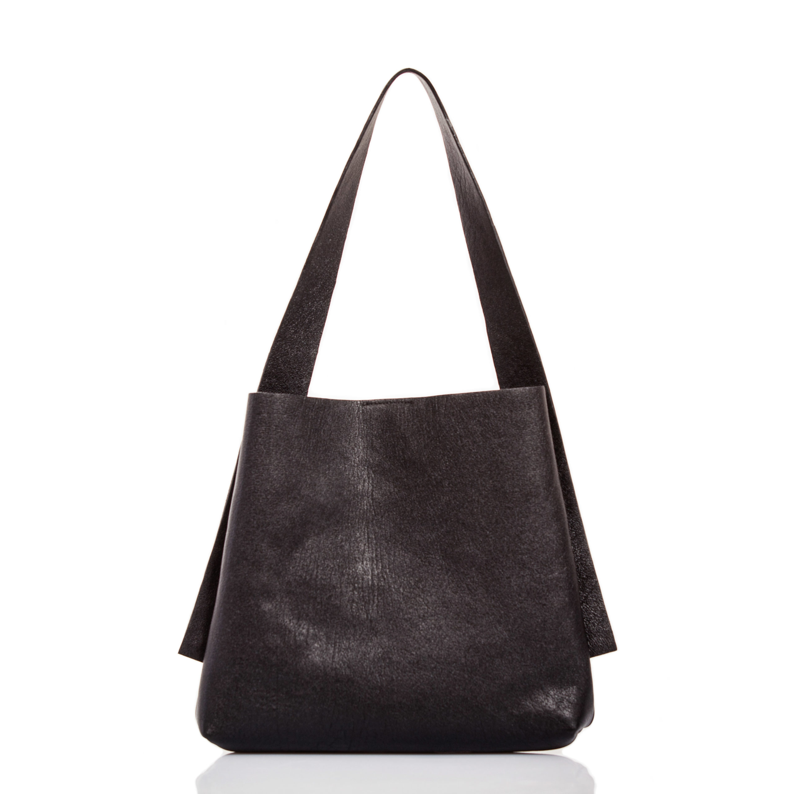 Cinzia - Bolso tote de cuero negro