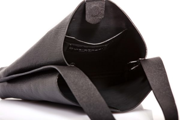 Tote bag in pelle nera - Cinzia Rossi