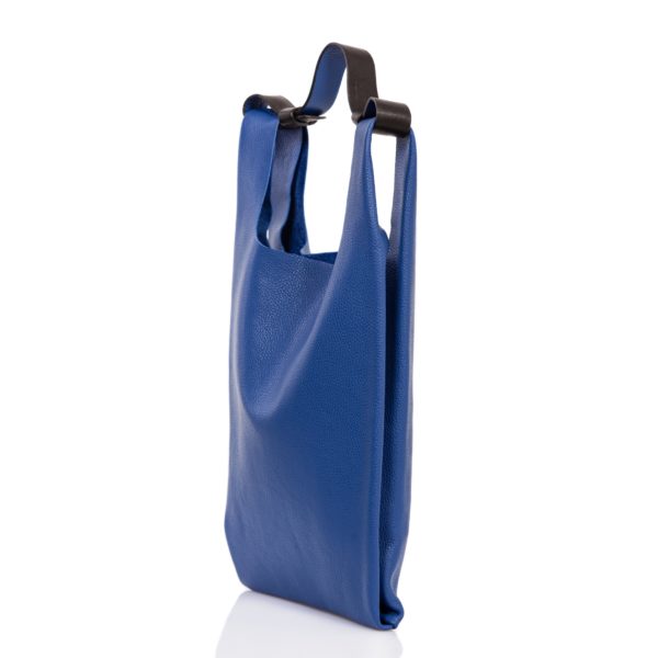 Einkaufstasche aus kobaltblauem Leder - Cinzia Rossi