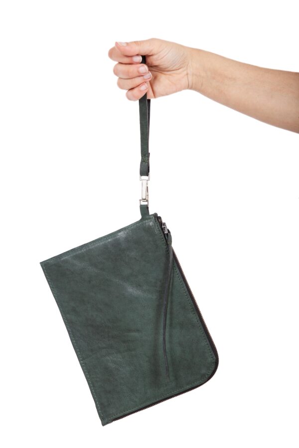 Handtasche aus grünem Leder - Cinzia Rossi