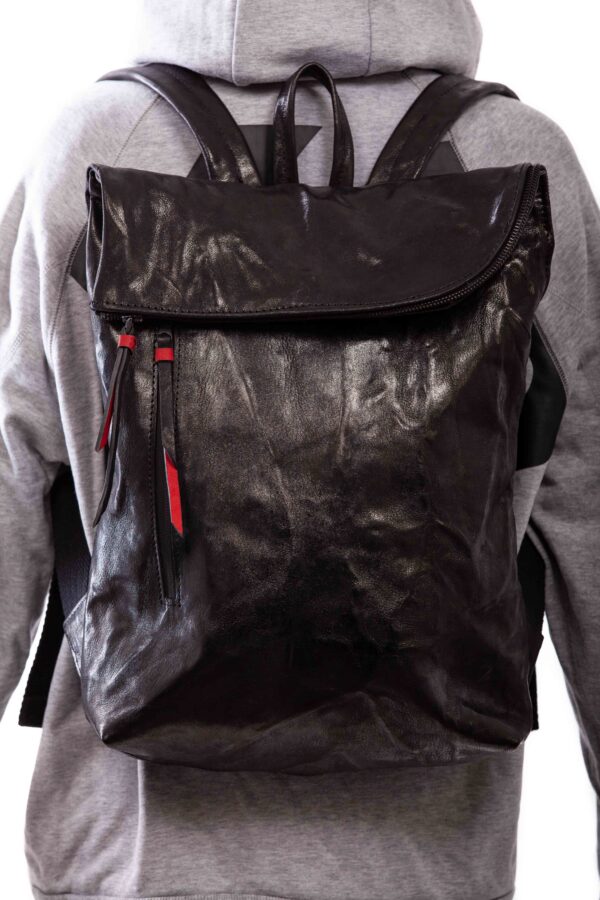Rucksack aus schwarzem Leder - Cinzia Rossi