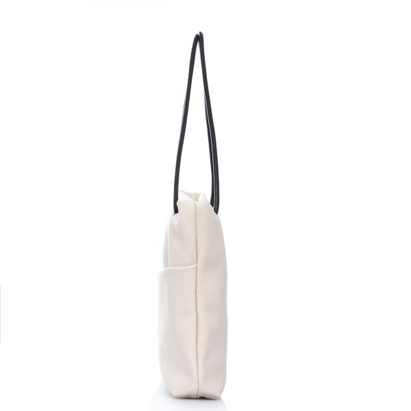 Tote-Bag aus weißem Leder - Cinzia Rossi