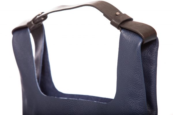 Tote-bag in pelle blu navy - Cinzia Rossi