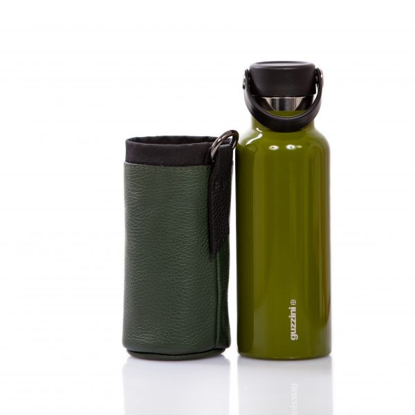 Bottle with leather bottle holder - Cinzia Rossi