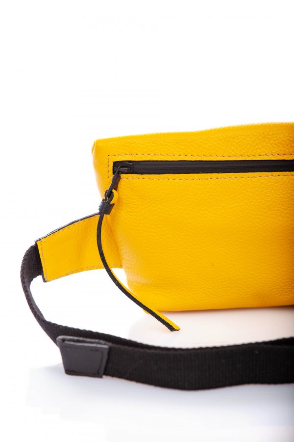 Sac ceinture en cuir jaune - Cinzia Rossi