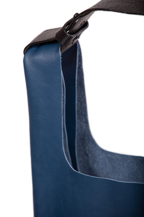 Tote-bag in pelle blu denim - Cinzia Rossi