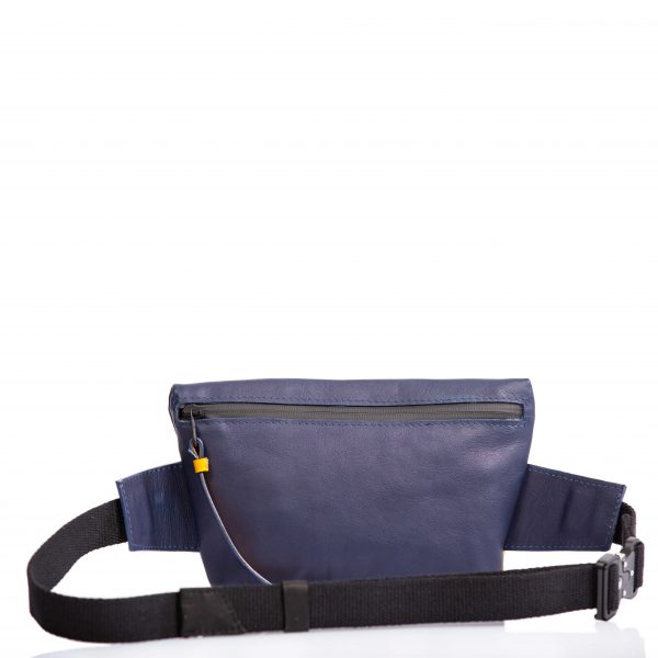 Blue and yellow leather belt bag - Cinzia Rossi