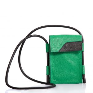 Black leather smartphone case-bag - Cinzia Rossi