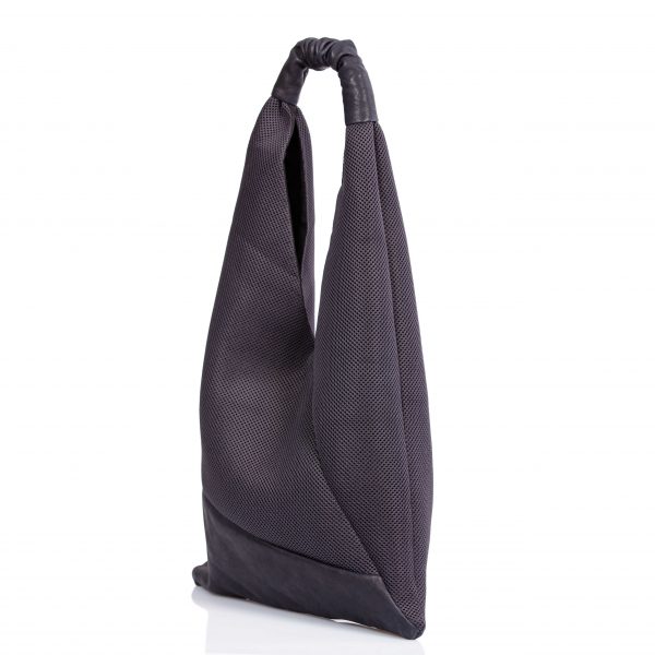 Shopping bag in tessuto tecnico e pelle - Cinzia Rossi