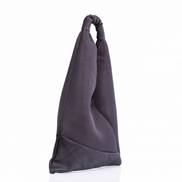 Technical fabric and leather shopping bag - Cinzia Rossi