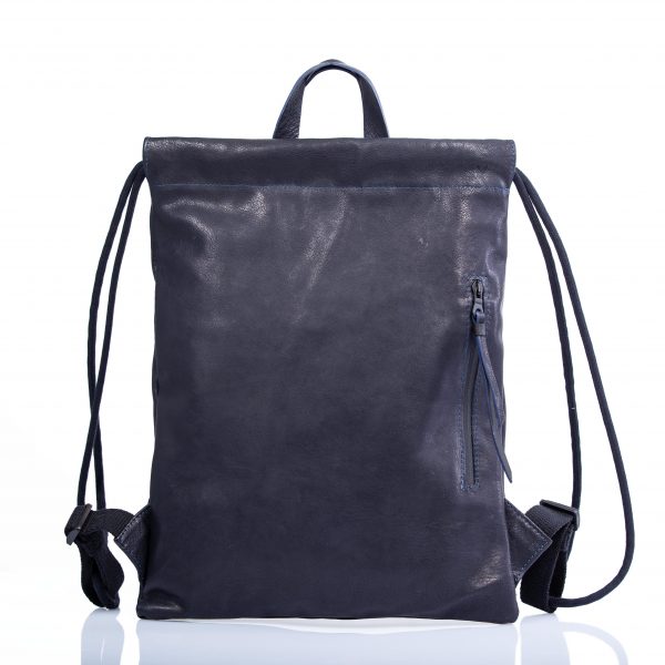 Midnight blue leather backpack - Cinzia Rossi
