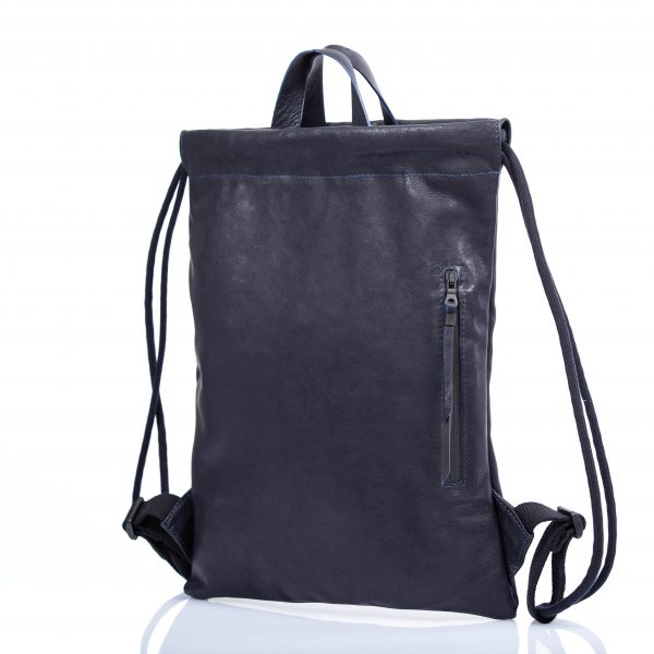 Midnight blue leather backpack - Cinzia Rossi