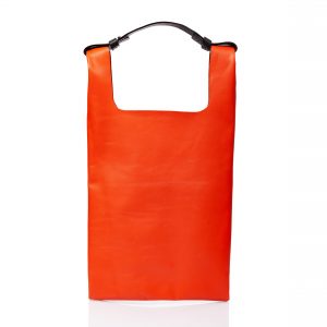 Orange leather tote-bag - Cinzia Rossi
