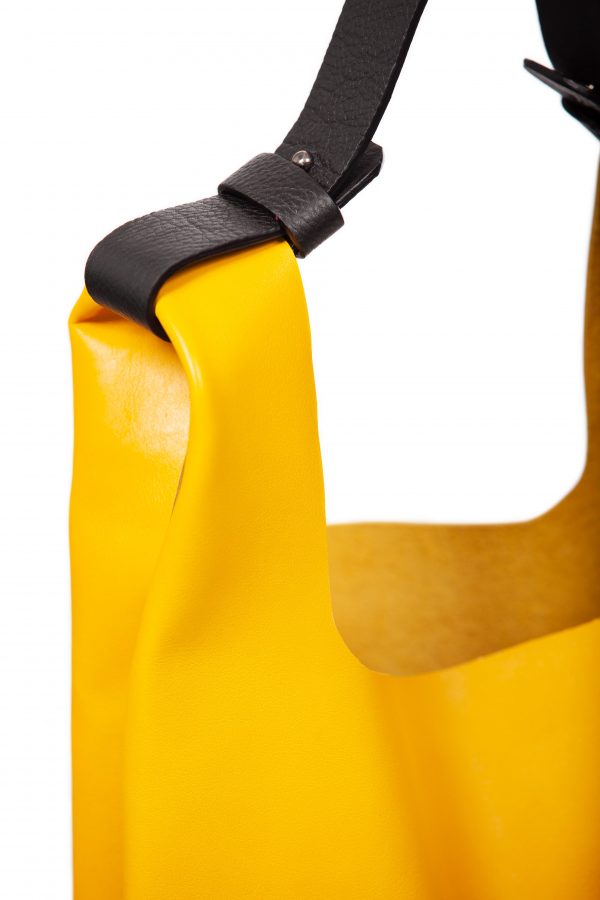 Tote-bag in pelle gialla - Cinzia Rossi