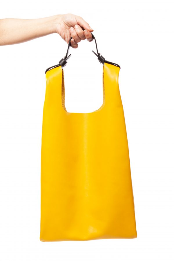 Yellow leather tote-bag - Cinzia Rossi