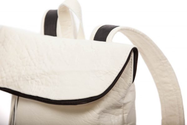 Small backpack in white leather - Cinzia Rossi