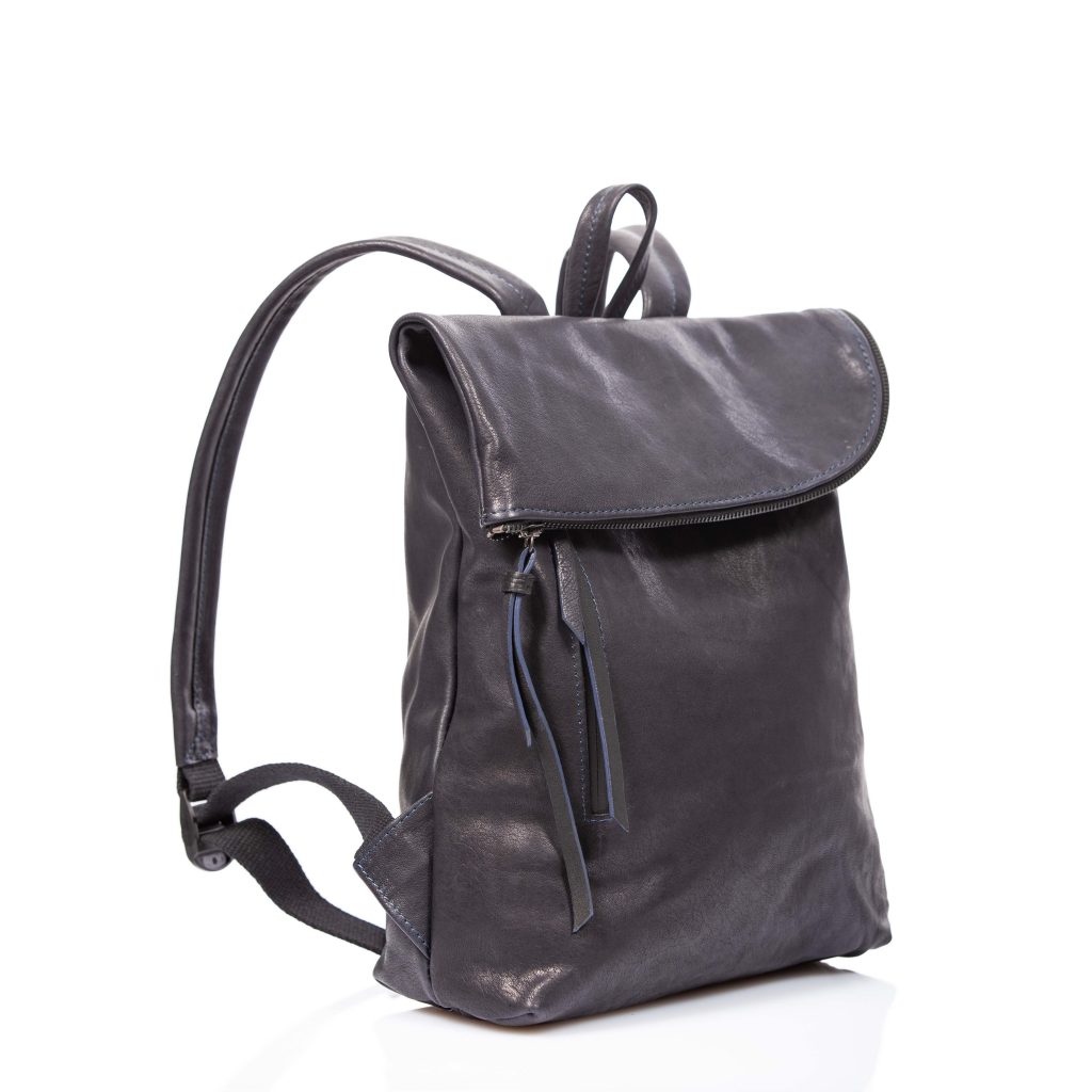 Cinzia Rossi - Navy blue leather backpack
