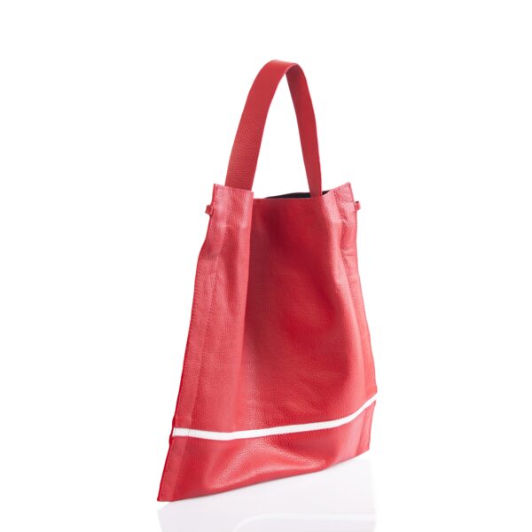 Shopping bag in pelle rossa - Cinzia Rossi