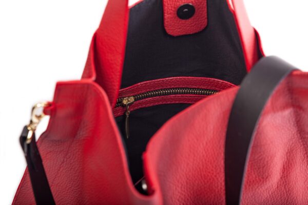Red leather tote-bag - Cinzia Rossi
