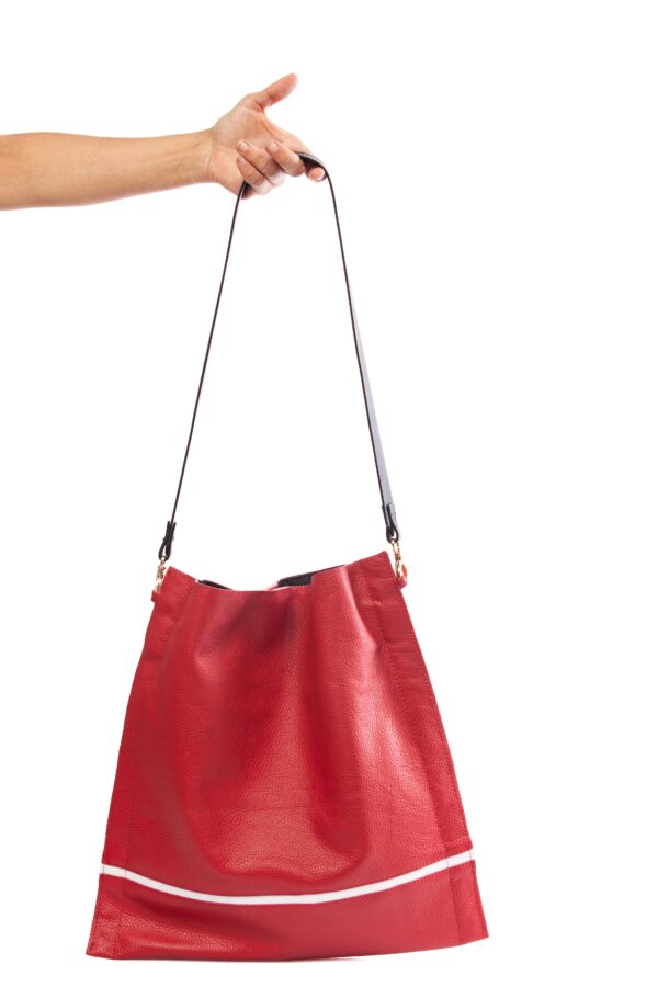 Shopping bag in pelle rossa - Cinzia Rossi