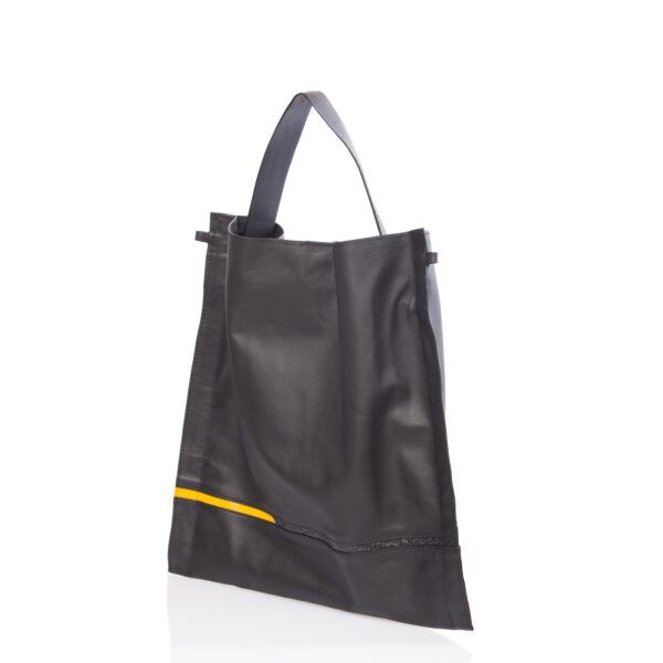 Shopping bag in pelle nera - Cinzia Rossi